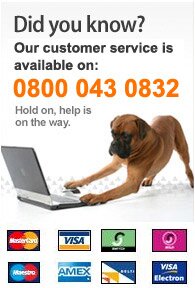 Our customer service is available 7 days a week. Call us 0800 043 0832.